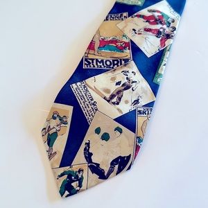 Guy LaRoche 100% Silk St.Moritz Vintage Winter Sports Tie